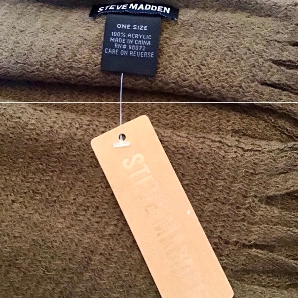 Steve Madden Super Soft Knit Brown Blanket Scarf (NWT) (Size: OSFM) - Picture 5 of 5